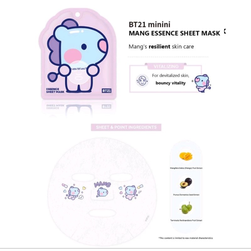 Mask BT21 mẫu mới