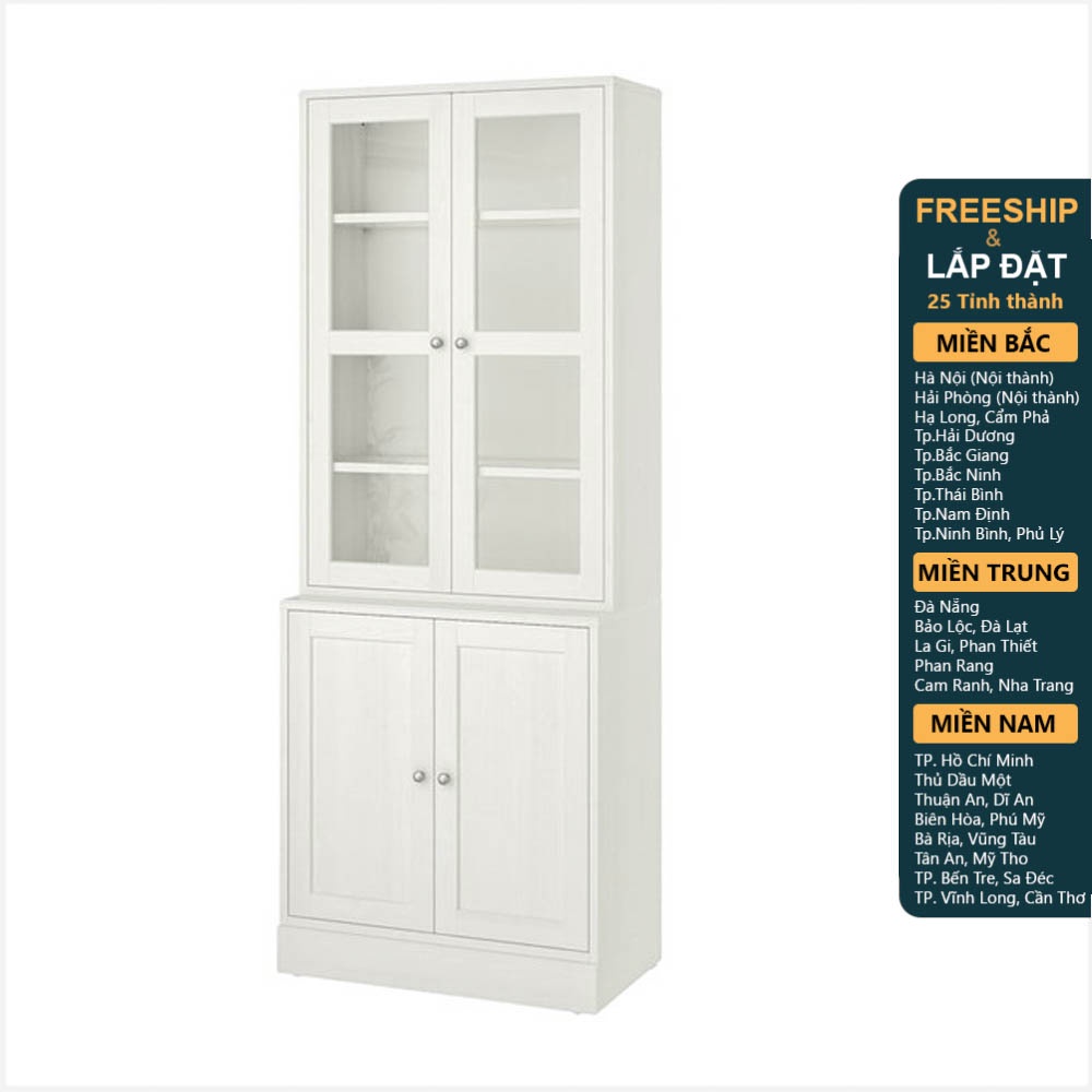 BODO, Tủ trưng bày đồ dùng cửa kính SHE_069, 81x47x212cm, Scandi Home