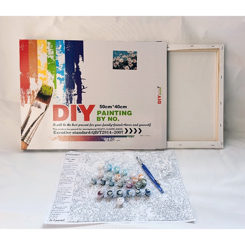 Tranh tô màu theo số - tranh sơn dầu số hóa tự tô - có sẳn khung căng - mã kz1657 kích thước 40 x 50 cm