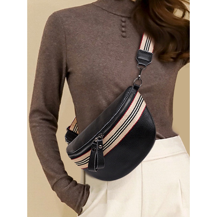 Túi Da Đeo Hông Hình Quả Chuối Phong Cách Vintage Thời Trang Cho Nữ jp5