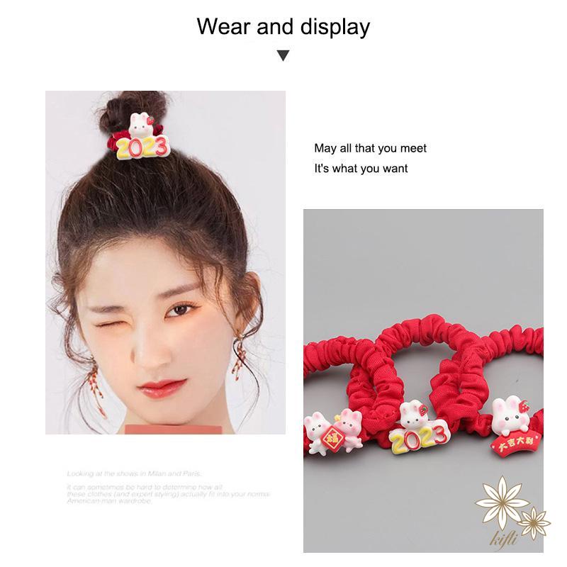 Dây Buộc Tóc Đuôi Ngựa Co Giãn Cao Không Đau Phong Cách Năm Mới