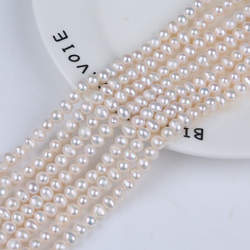Chuỗi Hạt Ngọc Trai Tự Nhiên 5-6mm Dùng Làm Trang Sức Thủ Công