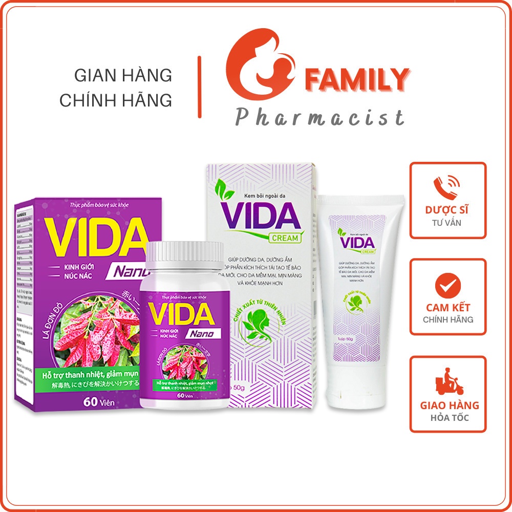 Vida Nano - Hỗ trợ viêm da cơ địa, các vấn đề da liễu dị ứng, mẩn ngứa, mề đay