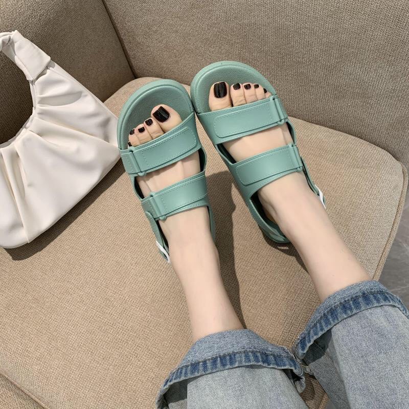 Giày sandal nữ quai hậu đi học quai ngang bản to phong cách Hàn quốc SD01 - trangtrangshoes