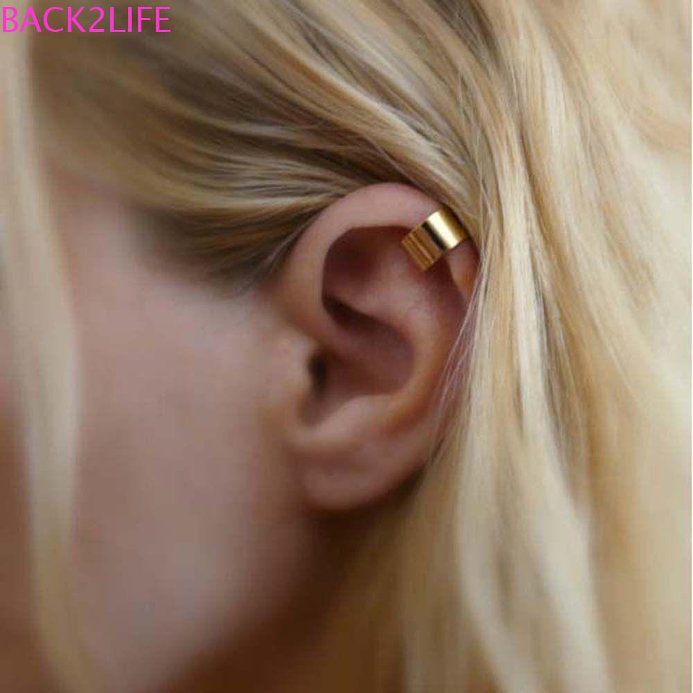 Bông Tai Dạng Kẹp Hình Tròn Không Xỏ Lỗ 2Ligus Phong Cách Punk Cho Nam Và Nữ