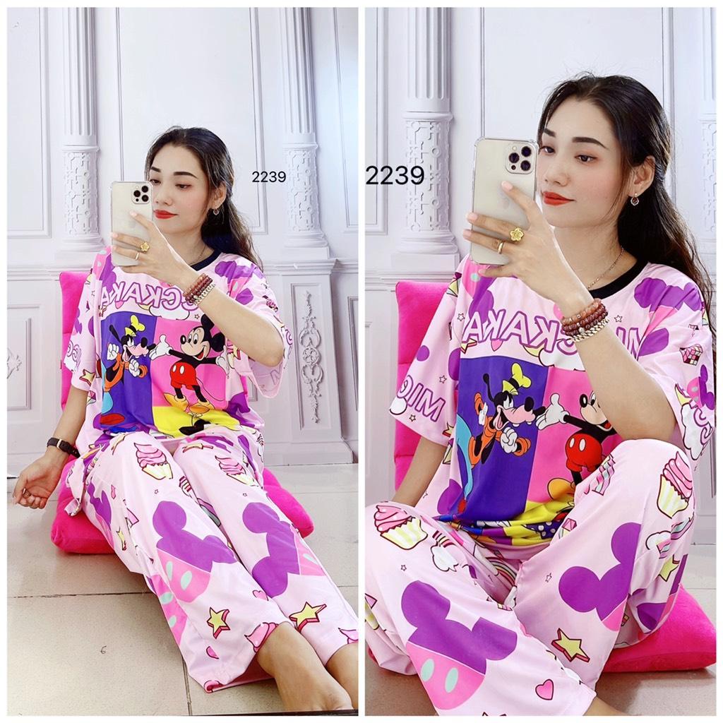 (65kg đến 85kg) SET Bộ Quần Dài In Hình 3D Big Size Vải Thun Thoáng Mát Co Giãn Tốt - BDL2239