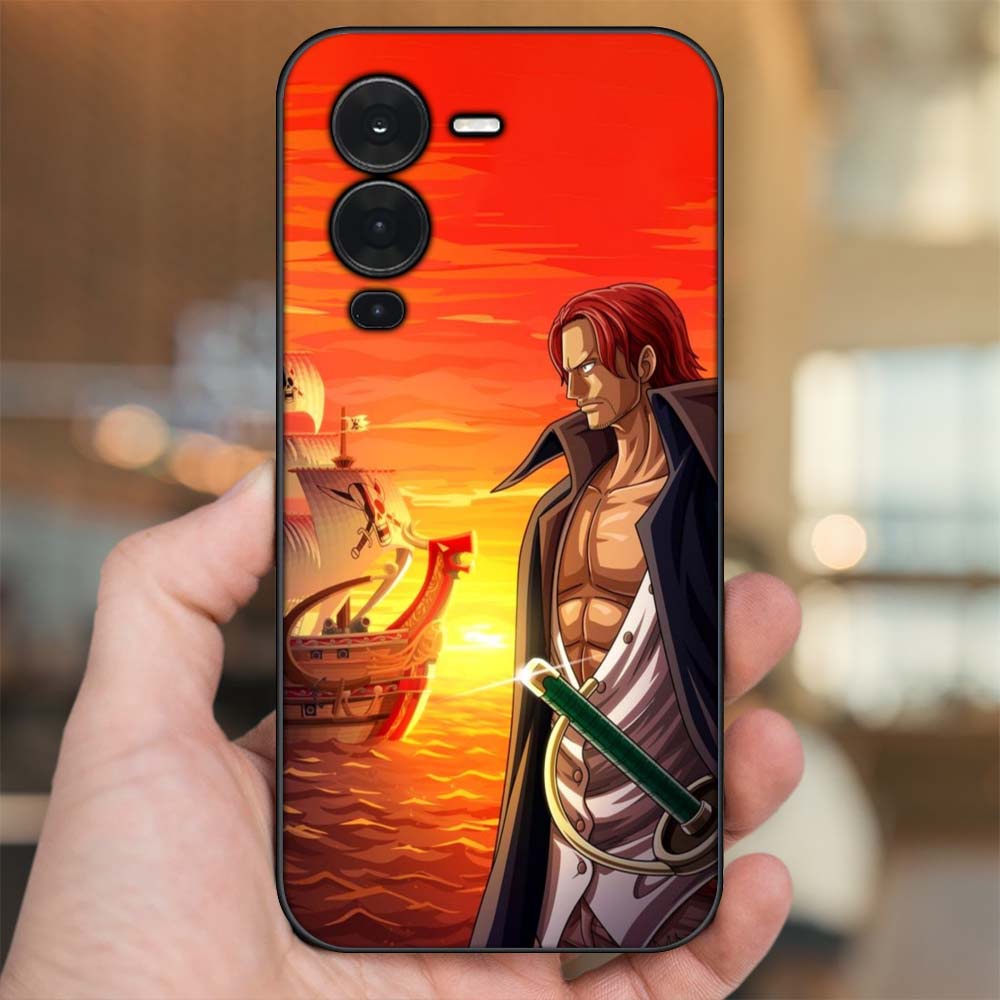 Ốp lưng Vivo V25 Pro viền đen in hình Shanks One Piece Đảo Hải Tặc