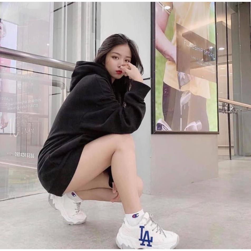 Giày Sneaker Mlb LA,Giày Thể Thao LA Da Bò Đế Tách Cao Siêu Hot Siêu Xinh Full Size