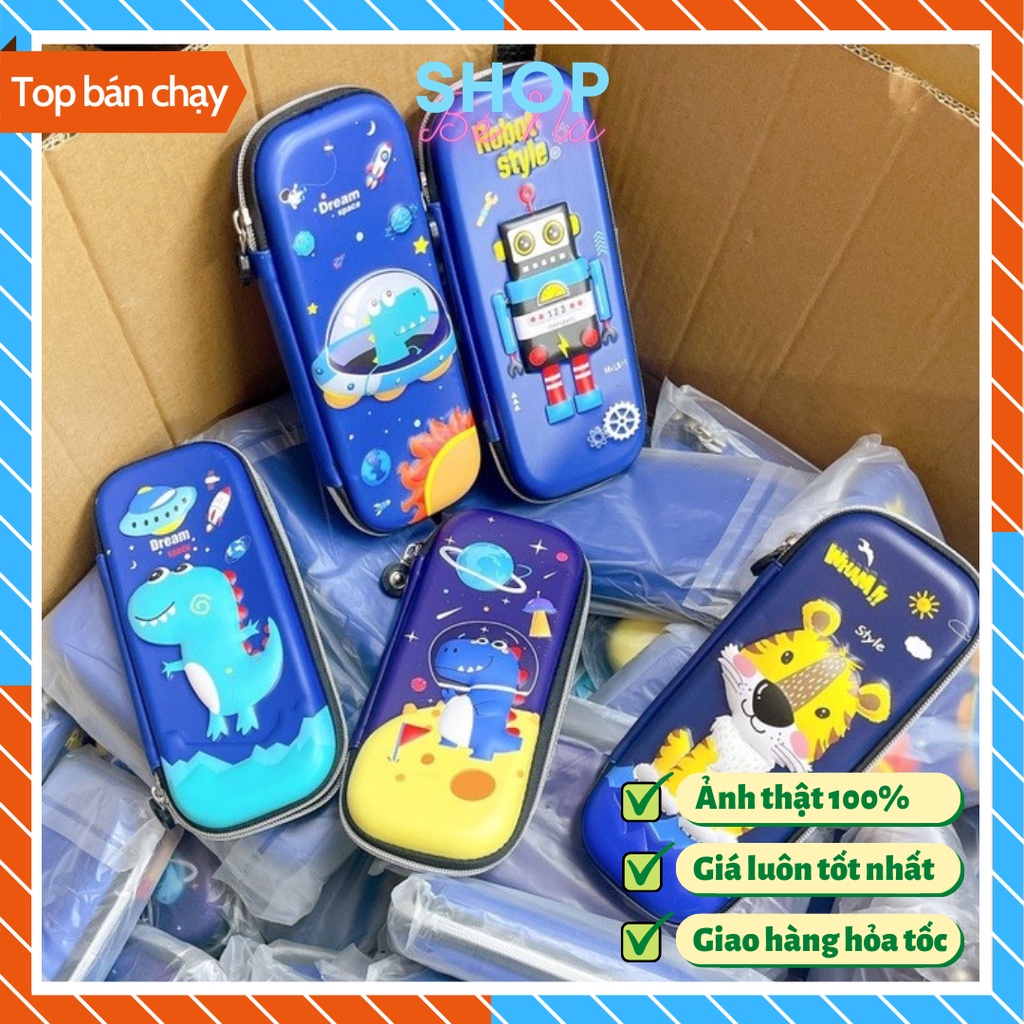 Hộp bút cho bé hộp đựng bút cute 3D cao cấp cho bé đi học, bóp viết cho bé trai bé gái chống nước