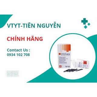 Que thử đường huyết OGCare (Ý) - Hộp 50 que - Chính hãng