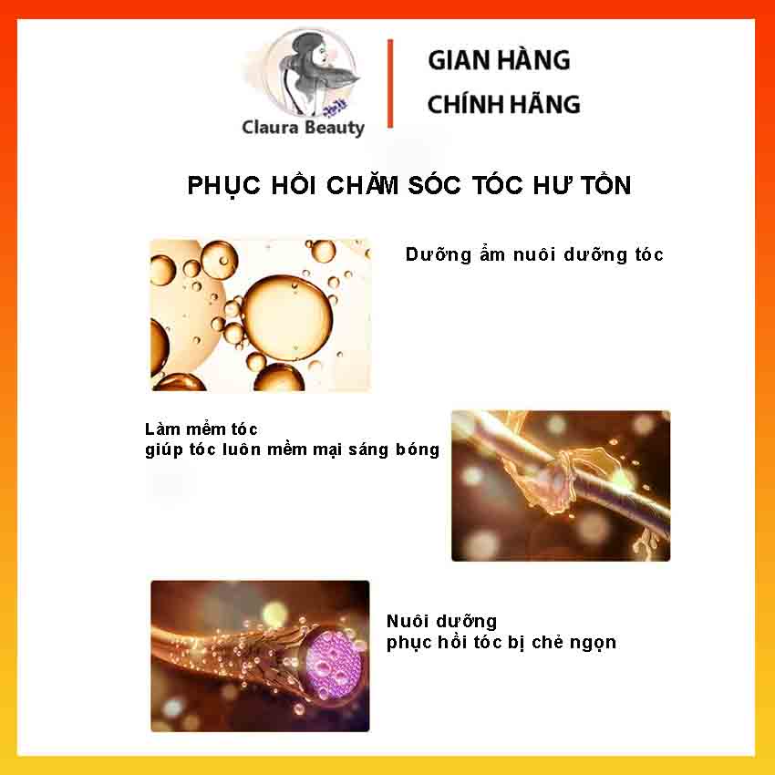 Kem ủ tóc phục hồi hư tổn hấp tóc  Pinky siêu mềm mượt tóc khô xơ uốn nhuộm duỗi Nội Địa Trung 500gr Claura Beauty