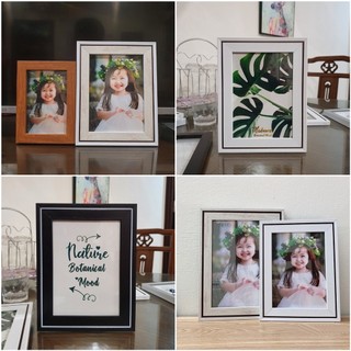 Khung ảnh treo tường 10x15, 13x18, 15x21 viền kẻ mặt khung ảnh mika giá rẻ