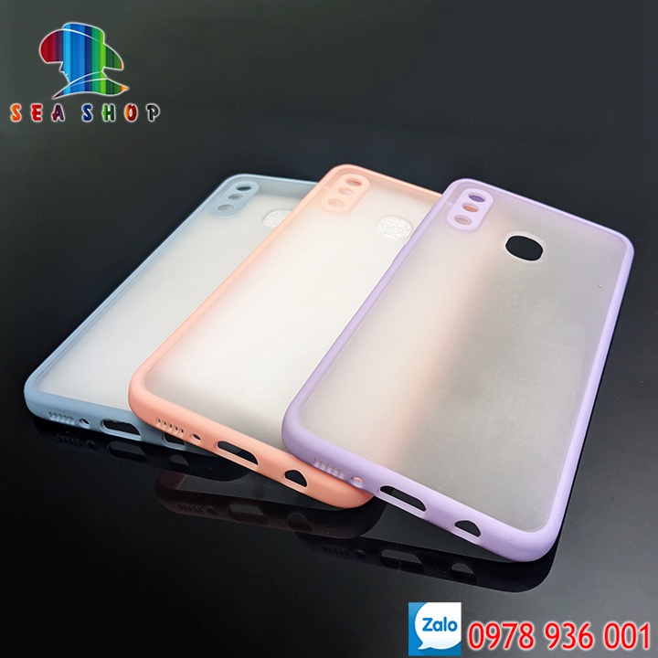 Ốp lưng Samsung A20, A30, M10S SM-A205 SM-A305 viền nhựa dẻo chống sốc - Mặt lưng nhám