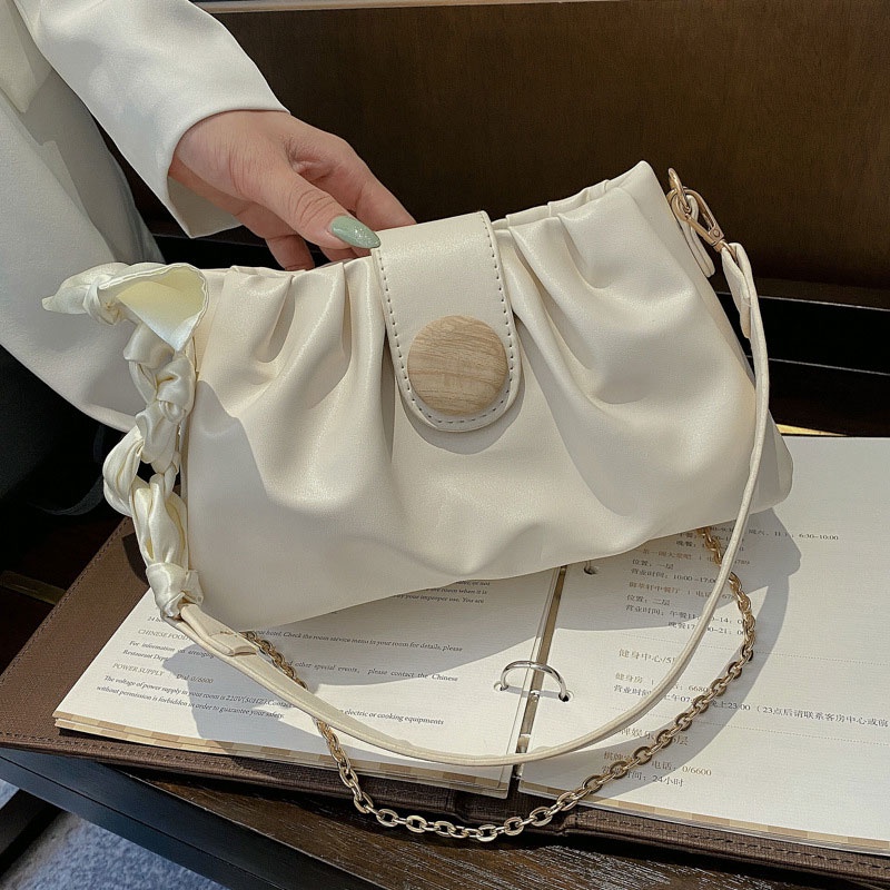 Mischa Túi Xách Da PU Màu Trơn Phong Cách Phương Tây Thời Trang Cho Nữ