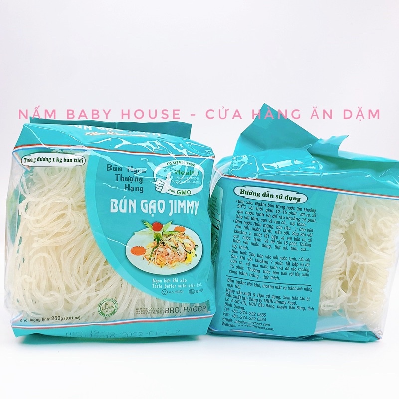 Bún gạo / gạo lứt JIMMY 250gr - bún tươi, bún riêu, bún măng