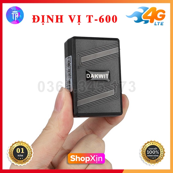 Định Vị Xe Máy Ô Tô Không Dây T-600 Thông Minh - Pin Trâu 1500mAh Sử Dụng 07 Ngày - Cập Nhật Vị Trí Liên Tục Chính Xác