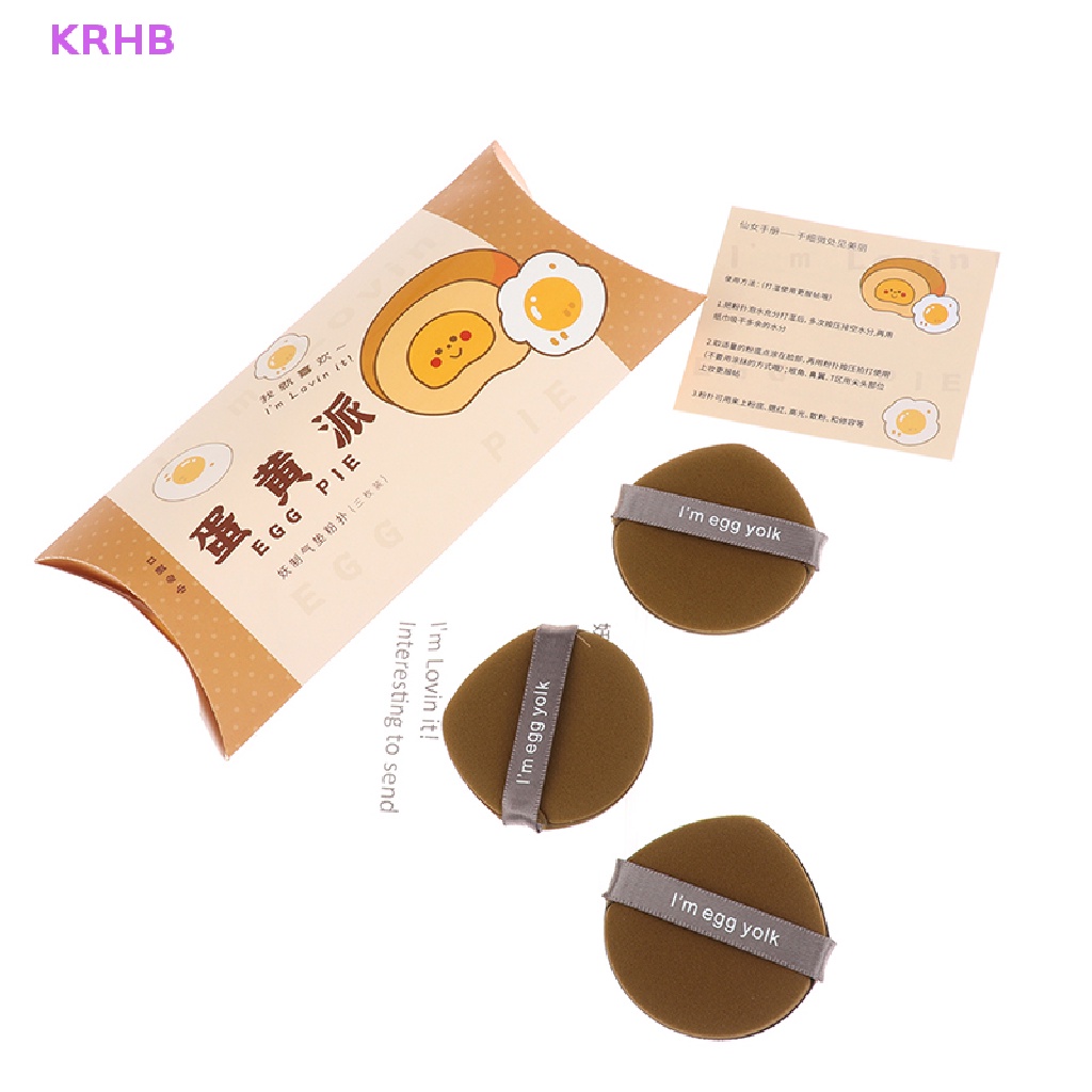 Set 3 Mút Tán Kem Nền Che Khuyết Điểm Hai Công Dụng Ướt Và Khô KRHB Mới