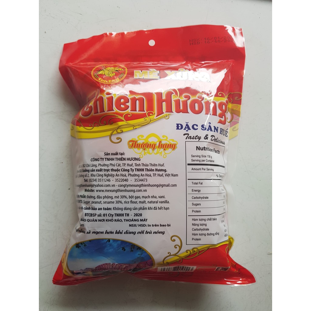 Mè xửng Thiên Hương Dẻo đóng cái nhỏ nhiều miếng gói 220g