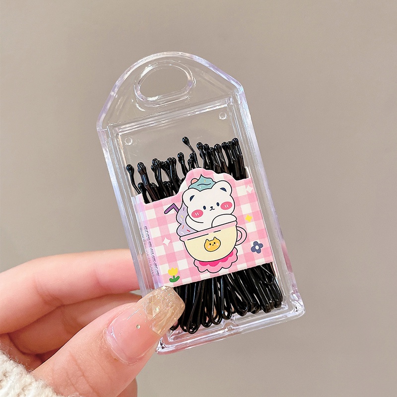 Set 30 Kẹp Tóc Màu Đen Đơn Giản Phong Cách Cổ Điển Cho Nữ