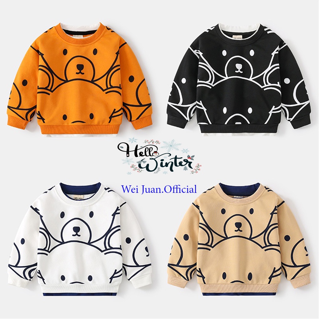Áo nỉ bé trai WELLKIDS áo da cá cho bé họa tiết đáng yêu hàng xuất Âu Mỹ 607