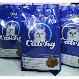 Thức ăn mèo hạt catchy trọng lượng 1.2kg vị Gà Cá Ngừ