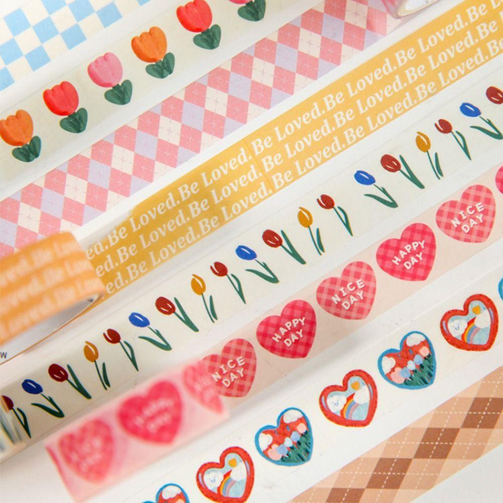 Miếng Dán PET Họa Tiết Trái Tim Dễ Thương Dùng Trang Trí Sổ Tay DIY