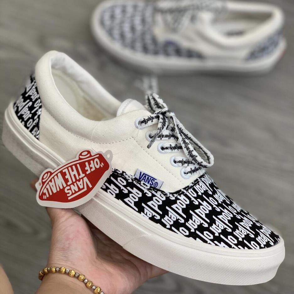 Giày thể thao Vans in chữ Fear of God có dây buộc nam nữ hot nhất năm 2022 full box bill