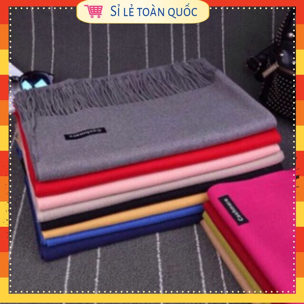 Khăn Choàng Cổ❤️SILETOANQUOC❤️Khăn dạ Cashmere quàng cổ lông cừu nam, nữ bản to 200 x 70cm, 250g loại cao cấp