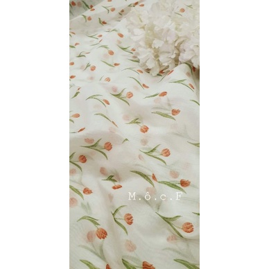 Tơ sống hoa nhí vintage