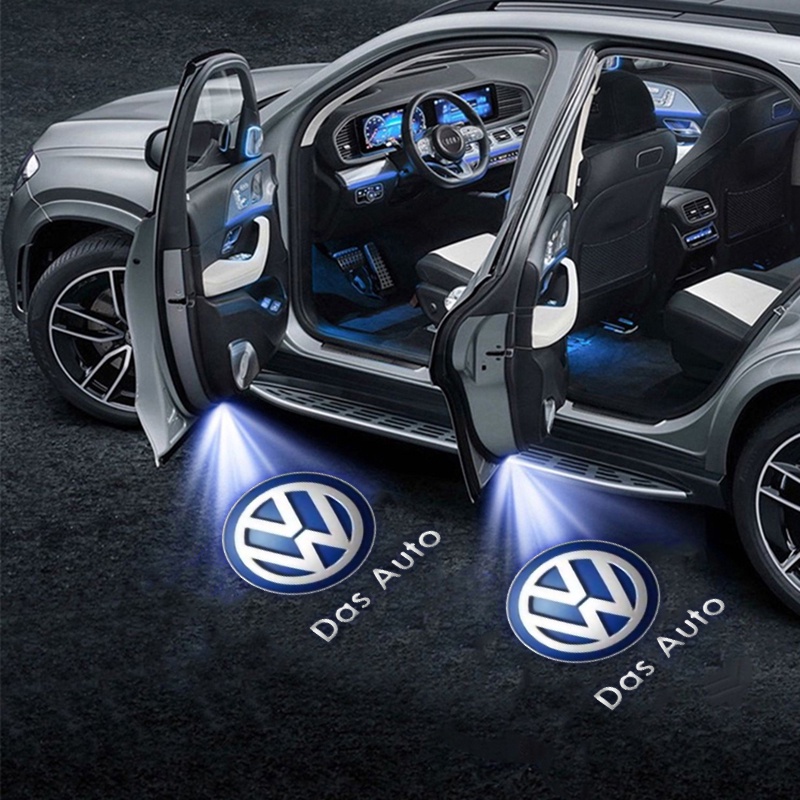 Bộ 2 Đèn Led Chiếu Logo Cho Volkswagen VW Tiguan Sagitar Eos Golf Sharan Scirocco Lamando