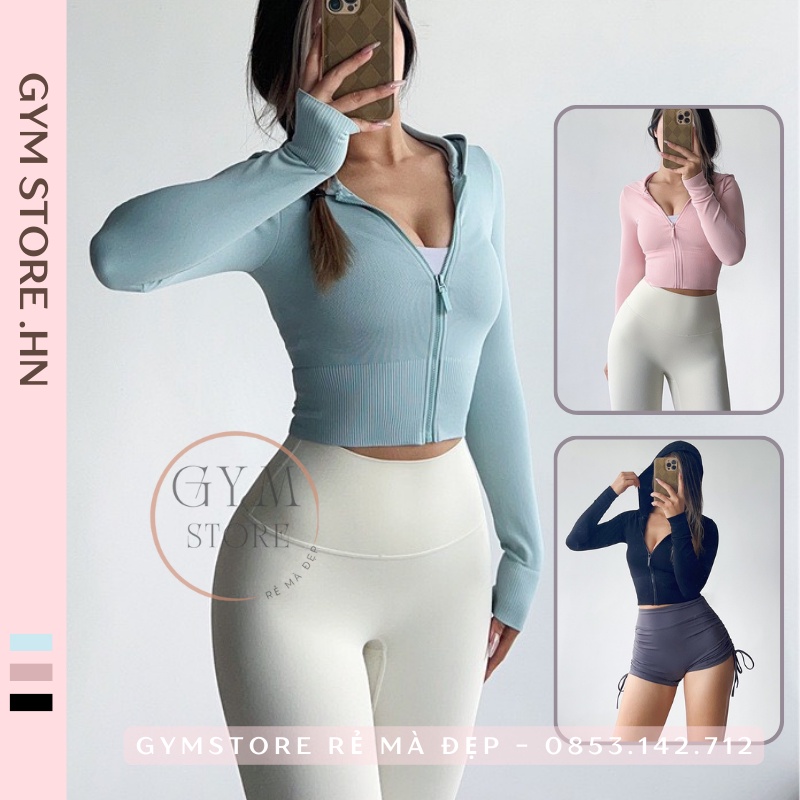 Áo Khoác Ôm Body Chống Nắng Thể Thao Nữ Tập Gym Yoga Siêu Mềm Mại Mịn Thoái Mái Vận Động Cực Tôn Dáng 𝑮𝒀𝑴𝑺𝑻𝑶𝑹𝑬 507