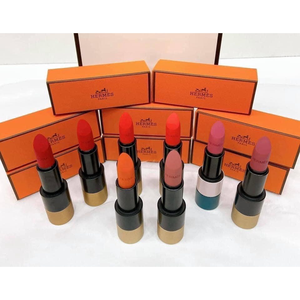 Son H.ermes Rouge M.atte, và S.atin L.ipstick son lì dưỡng cao cấp, mẫu HOT 2022, đầy đủ nhiều mầu c