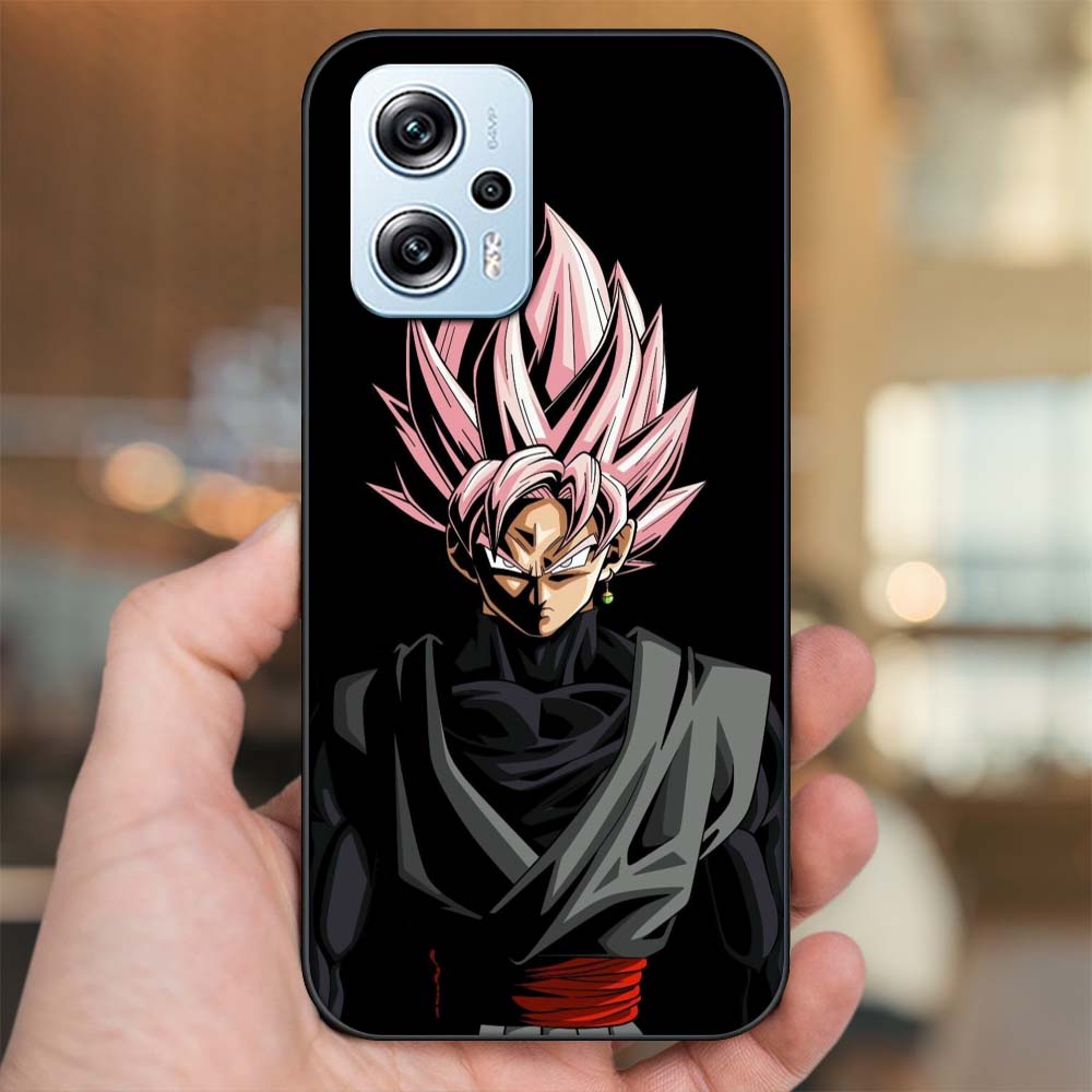 Ốp lưng Poco X4 GT viền đen in hình Goku Dragon Ball