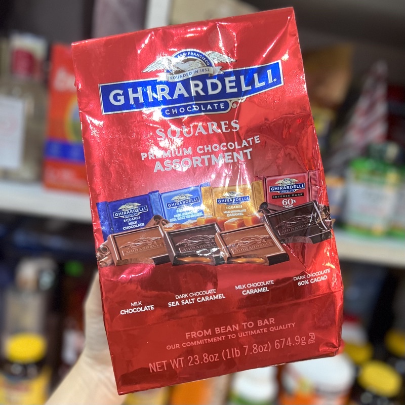 Socola Ghirardelli Chocolate Squares Premium Chocolate Assortment 674.9g Mỹ
