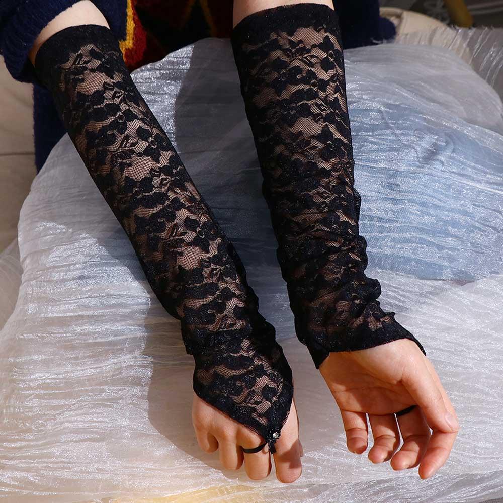 Găng Tay Mỏng Họa Tiết Hoa Thời Trang Cho Nữ