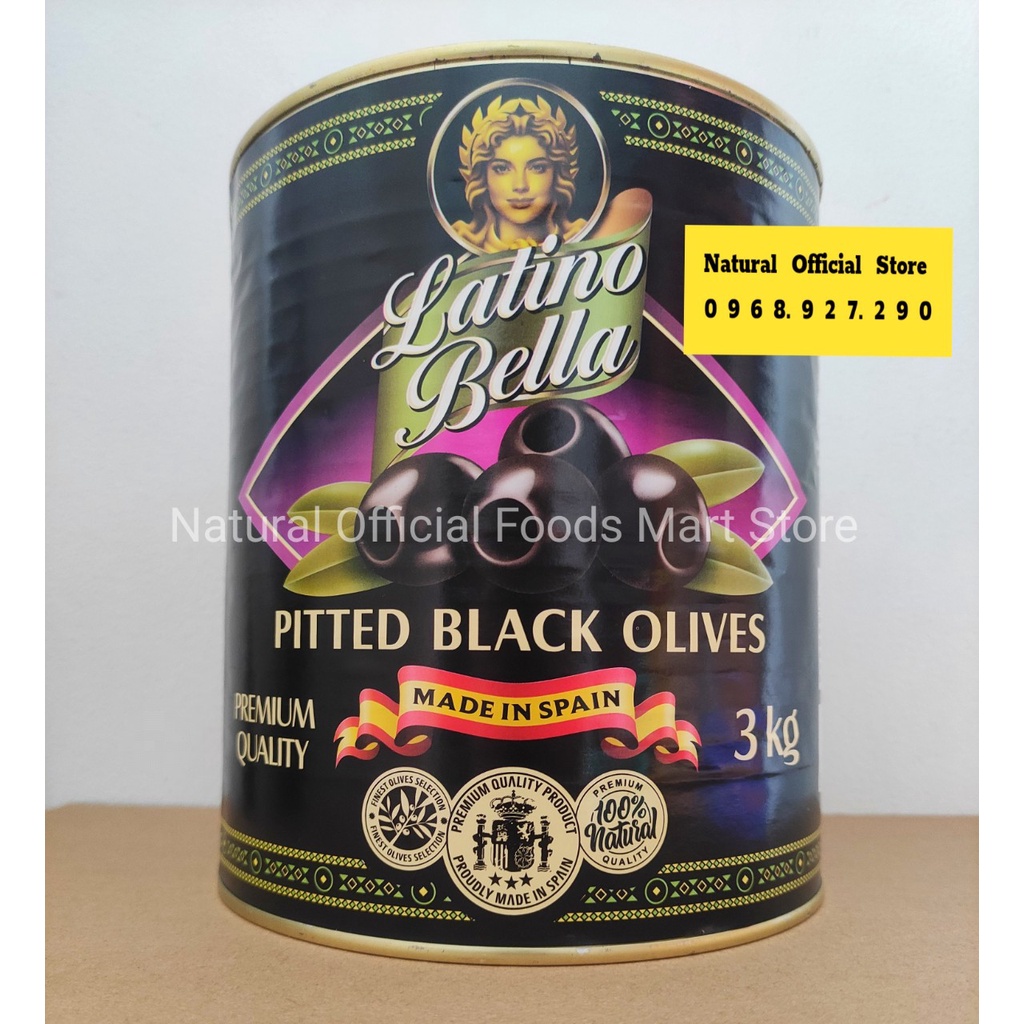 Quả Oliu Đen Không Hạt Nhập Khẩu Từ Tây Ban Nha hiệu La Pedriza Hộp 3kg