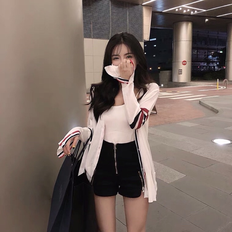 ÁO KHOÁC CARDIGAN THOME LƯỚI TRẮNG MỎNG
