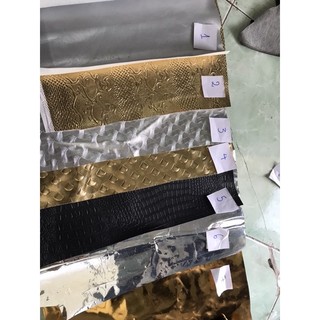 vải giả da simili vàng, bạc, da cá sấu