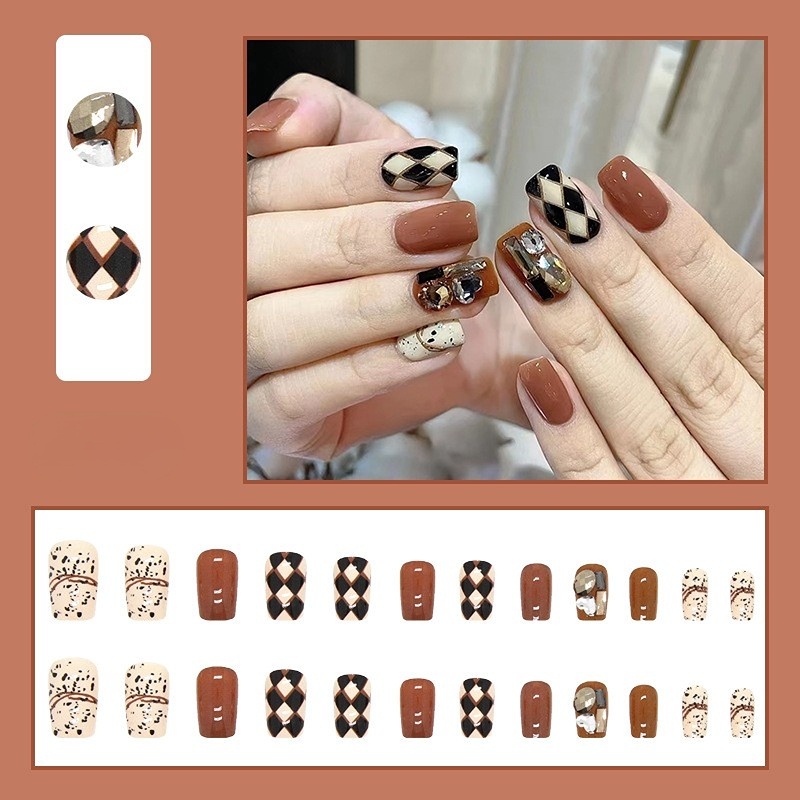 Bộ 24 Móng Tay Giả Kèm Keo Dán Chất Lượng Cao