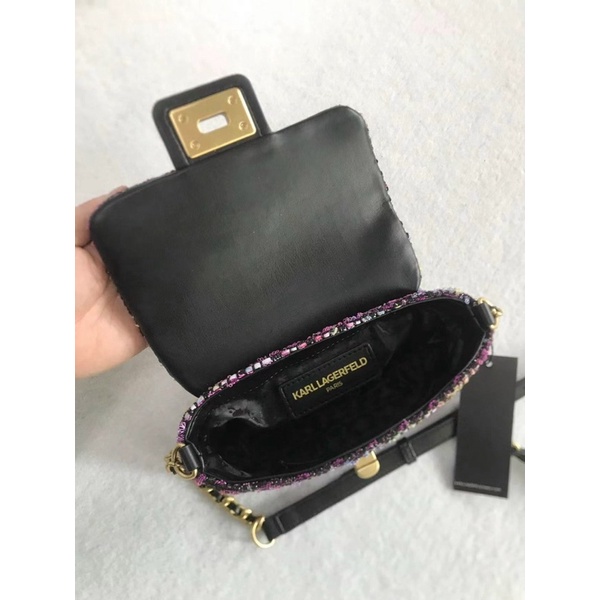 📛RẺ VÔ ĐỊCH📛TÚI KARL LA NỮ KIM TUYẾN SIÊU ĐẸP