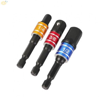 【VARSTR】One impact screwdriver with hex shank extension 1/4 3/8 1/2 bit socket adapter