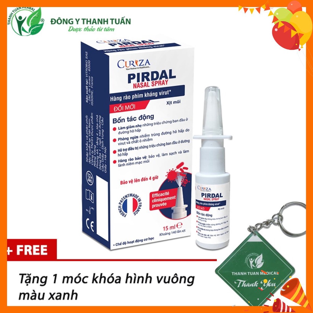 Chai xịt mũi kháng PIRDAL Nasal Spray Pháp - Lá chắn bảo vệ toàn diện đường hô hấp