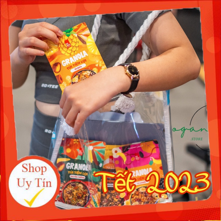 GRANOLA SIÊU HẠT - GÓI 50g SIÊU TIỆN LỢI - NGŨ CỐC ĂN KIÊNG, ĂN VẶT DINH DƯỠNG - ĂN VẶT MẸ BẦU - TỐT CHO SỨC KHỎE