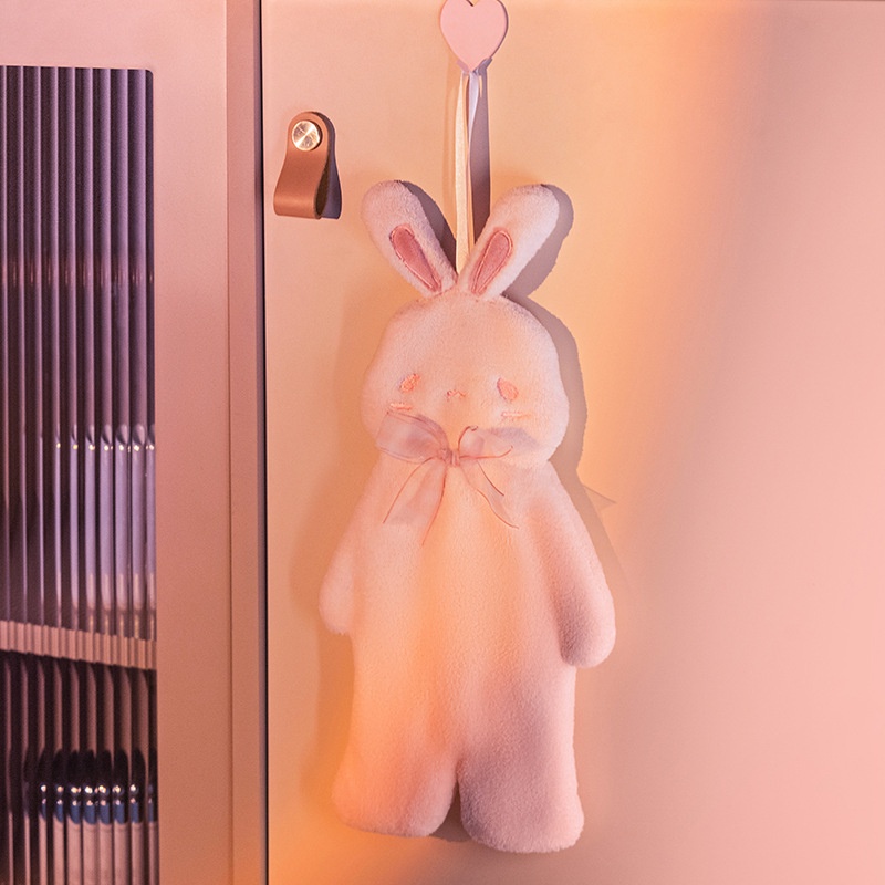 Dreamerhouse Khăn Lau Tay Có Thể Treo Hình Thỏ Dễ Thương Sáng Tạo Hấp Thụ Nước Sáng Tạo Cho Trẻ Em