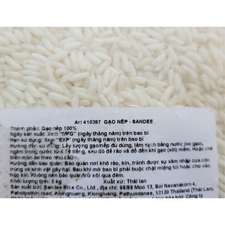 [TÚI LỚN X.DƯƠNG 5Kg] GẠO NẾP THÁI [Thailand] SANDEE Fineness Glutinous Rice (halal)