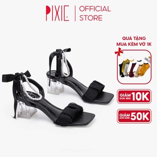 Giày Sandal Cao Gót 5cm Hậu Thắt Nơ E986