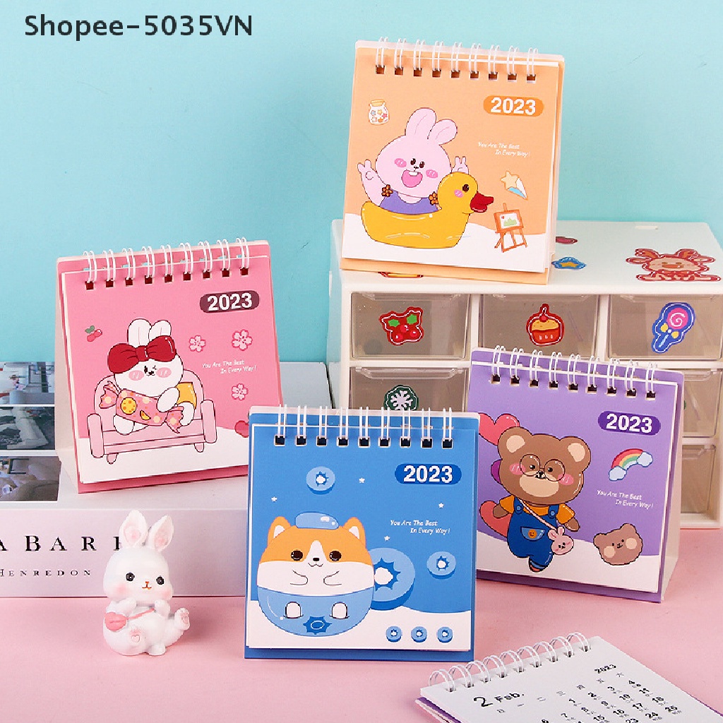 {AKIN} Lịch Để Bàn 2023 Năm Con Thỏ Hoạt Hình Dễ Thương Để Bàn Lập Kế Hoạch Hàng Ngày Agenda Agenda {akindofstar1.vn}