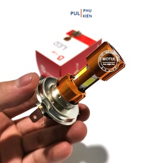 Đèn pha led chân H4 3 tim cho xe máy Wave Dream Sirius...