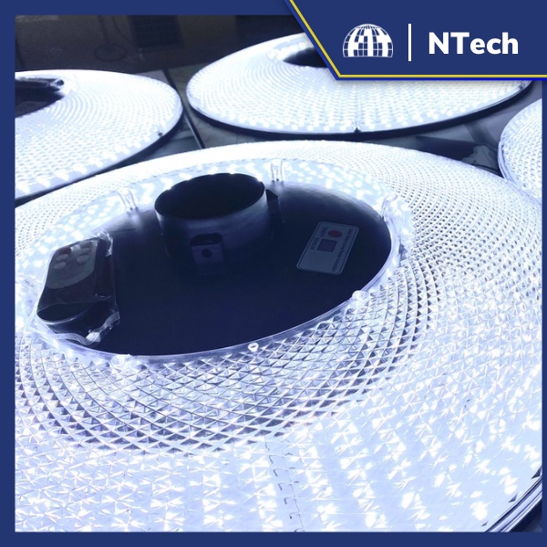 Đèn năng lượng mặt trời hình đĩa bay kim cương 800w- Chính hãng Jindian -  UFO800 - Công Suất 800W Ánh sáng vàng - Trắng