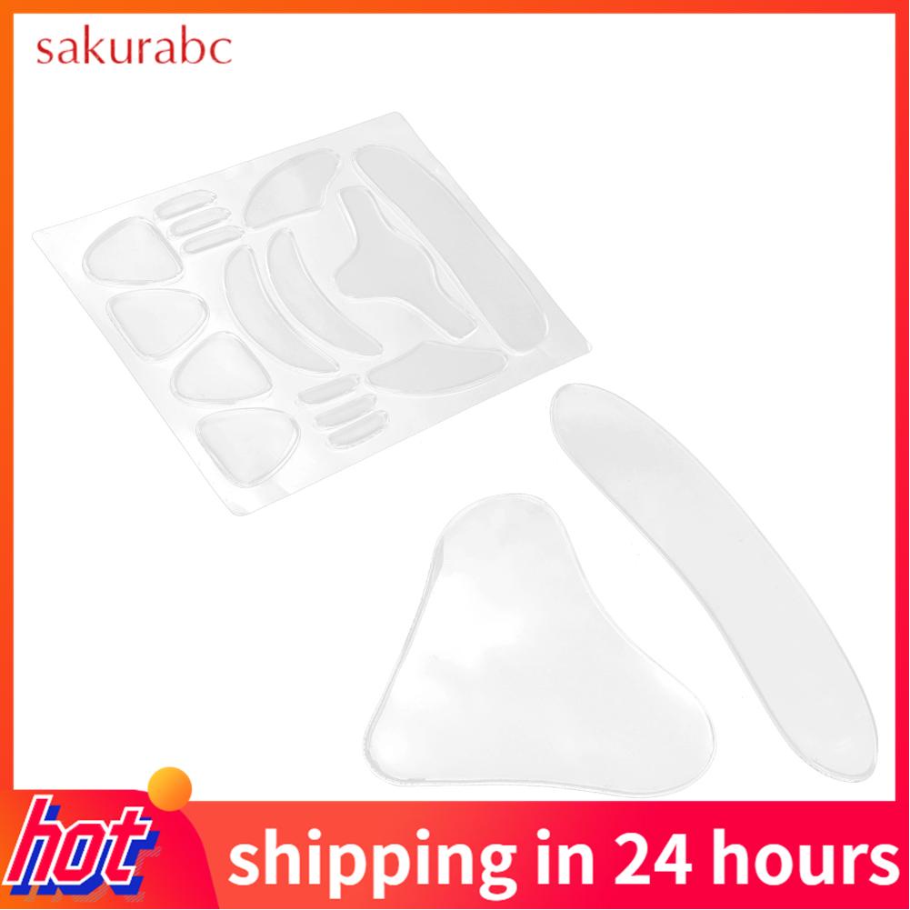 Sakurabc 18pcs Face Forehead Neck Anti‑Wrinkle Patch Silicone Chest Chin Mouth CHW
